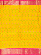 Yellow and Pink Gold Zari Woven Chiniya Silk Saree