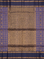Lavender Purple and Navy Blue Gold Zari Woven Chiniya Silk Saree