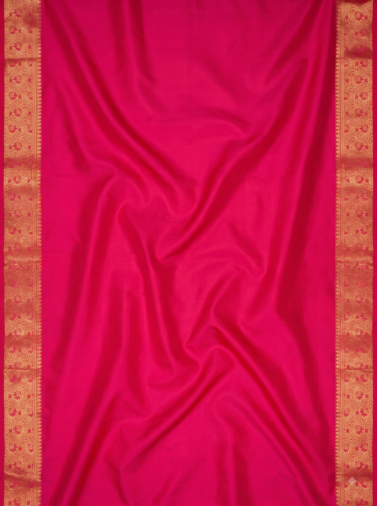 Yellow and Pink Gold Zari Woven Chiniya Silk Saree