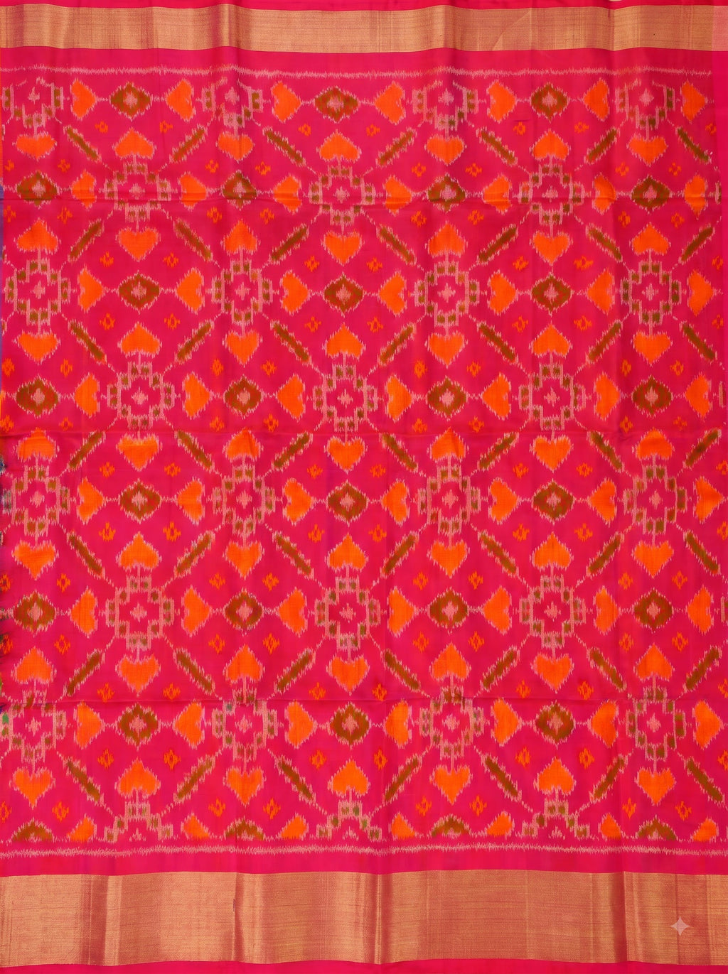 Blue and Pink Gold Zari Woven Chiniya Silk Saree