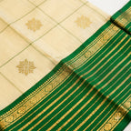 Emerald Green And Antique Gold Zari Woven Silk Saree