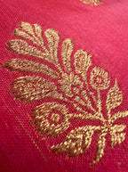 Rani Pink Silk Saree with Emerald Green Zari Border