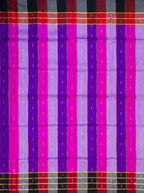 Purple and Magenta with Black and Red Gold Zari Woven Chiniya Silk Saree