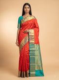 Lavender Kanjeevaram silk wirh Gold Zari Border