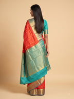 Lavender Kanjeevaram silk wirh Gold Zari Border