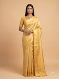 Pure Gold Kanjivaram Silk Saree with Self Check Design
