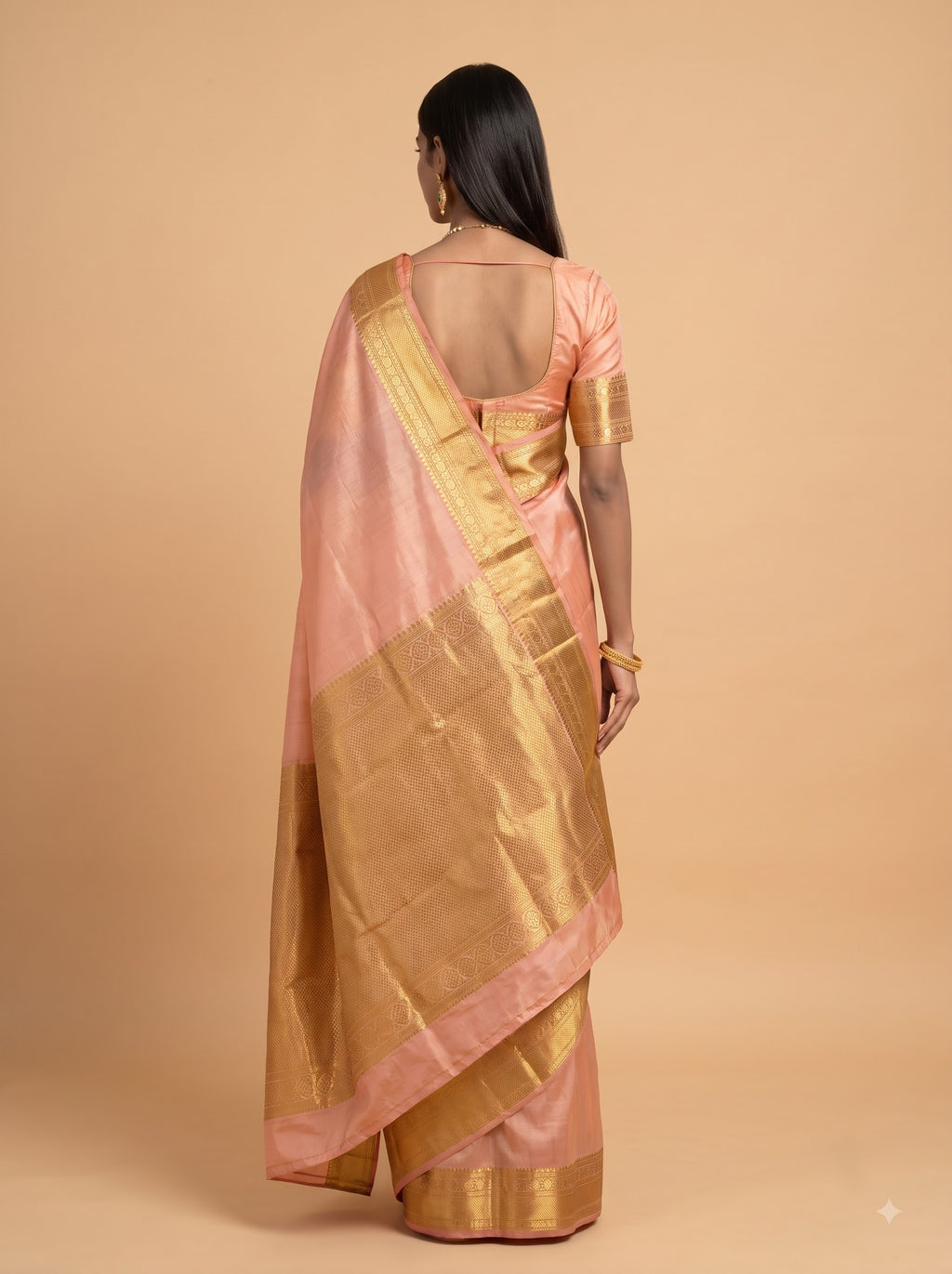 Magenta Silk Saree with Royal Purple Temple Border