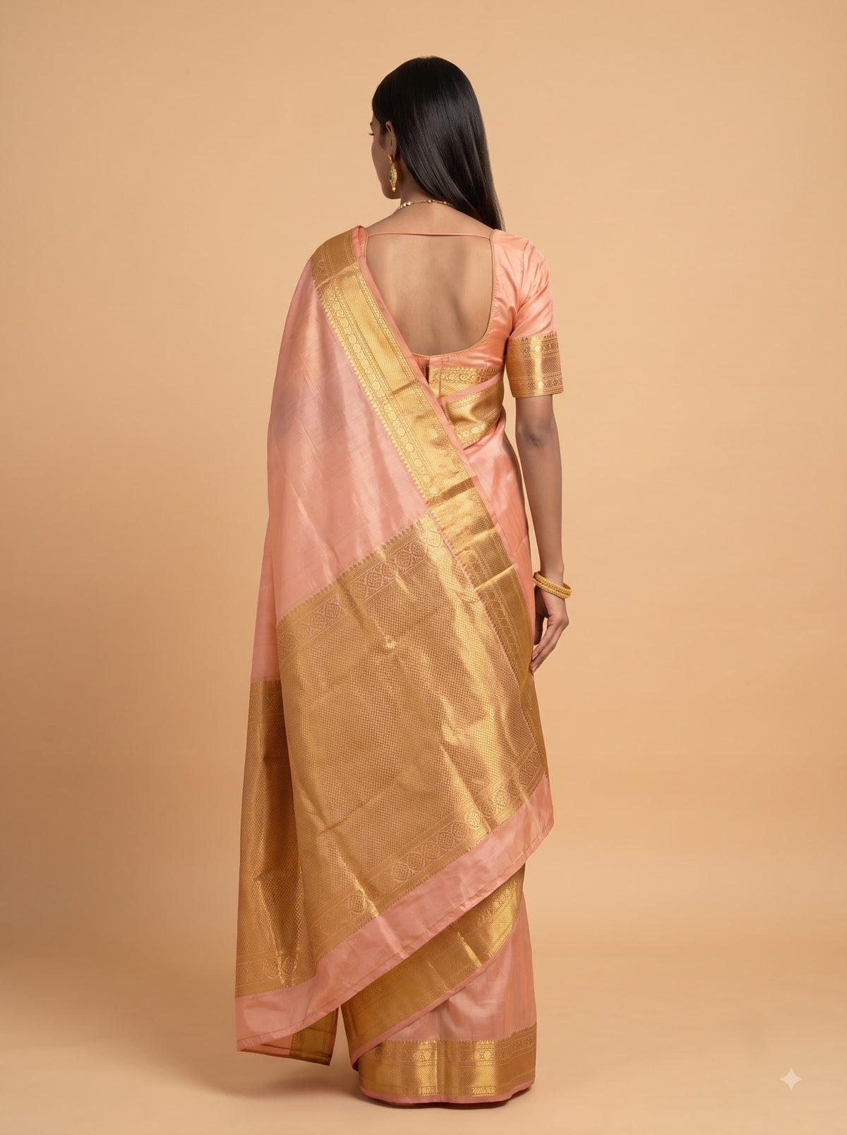 Magenta Silk Saree with Royal Purple Temple Border