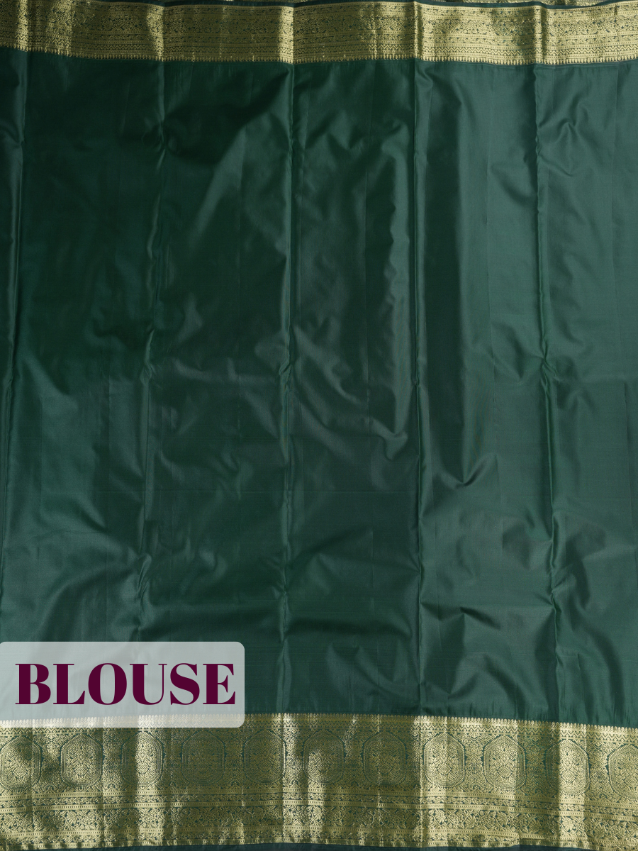 Red Tissue Brocade Semi Silk Saree