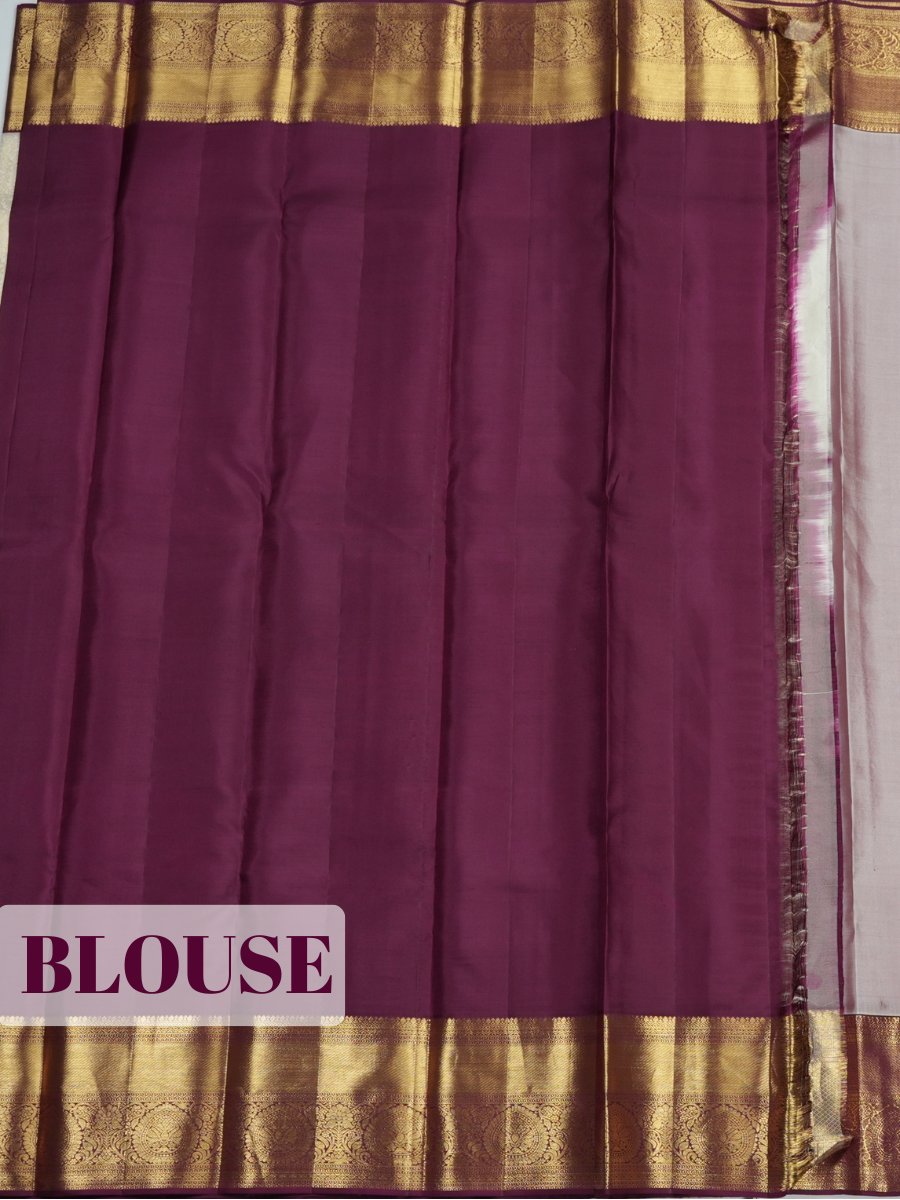 White Pure Kanchivaram Bridal Silk Saree with Fine Floral Brocade