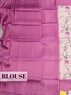 Peach Bangalore Sof Silk Saree with Self-Jacquard Border