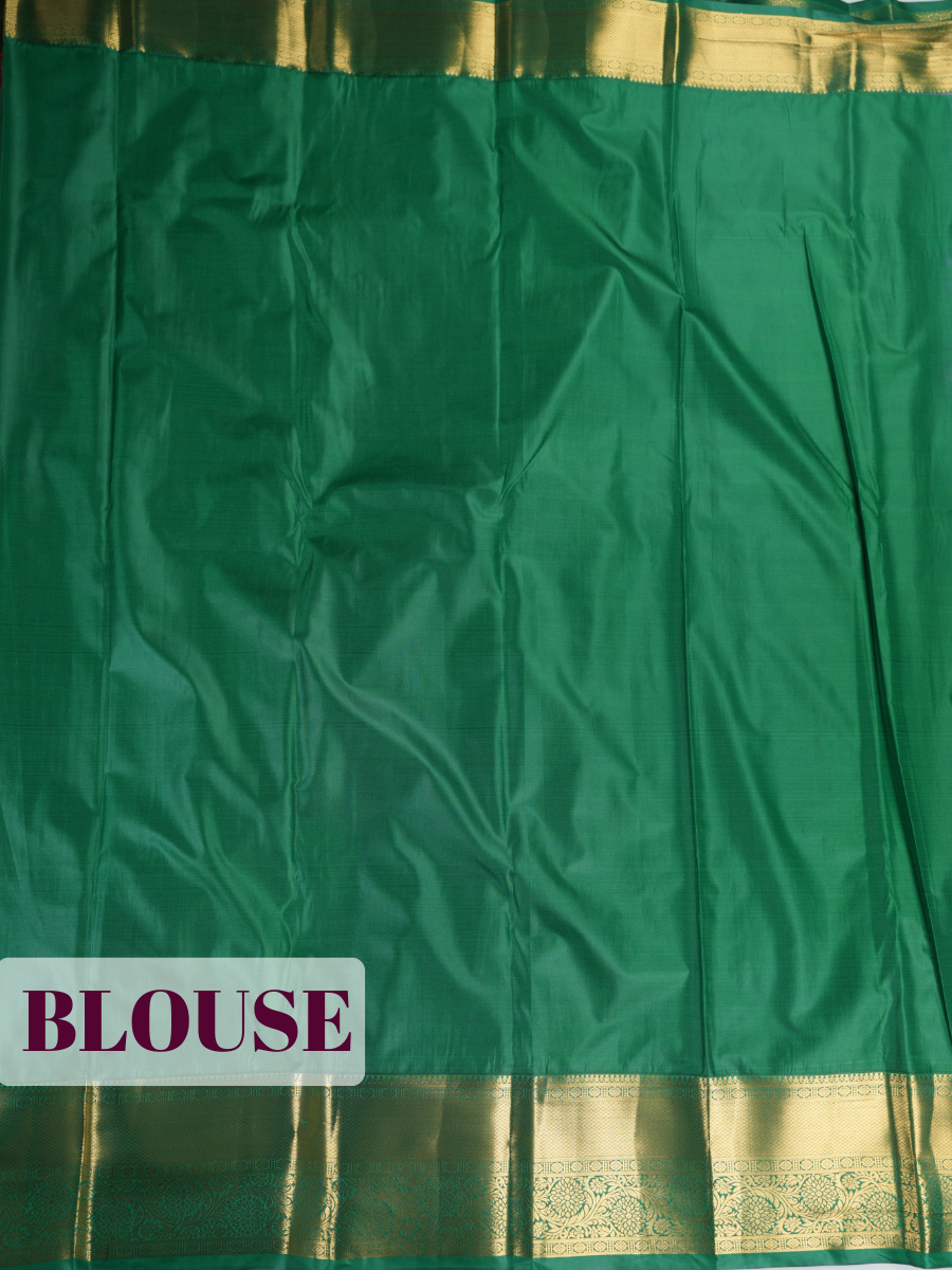 Red Tissue Brocade Semi Silk Saree