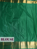 Red Tissue Brocade Semi Silk Saree