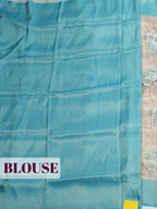 Champagne Gold Bangalore Sof Silk Saree with Chevron Wave Border