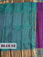 Purple Pure Kanchipuram Saree with Traditional Design Border