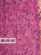 Light Pink Pure Chiffon Saree with Borderless Design