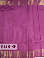 Purple Pure Kanchipuram Saree with Broad Floral Medallion Zari Border - MUGDHA ART STUDIO LLP