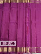 Purple Pure Kanchipuram Saree with Solid Band Border