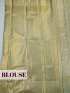 Pista Green Pure Tissue Silk Saree with Chevron Zari Weave