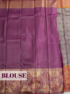 Parrot Green Kanchipuram Saree with Bird Motif Zari Border