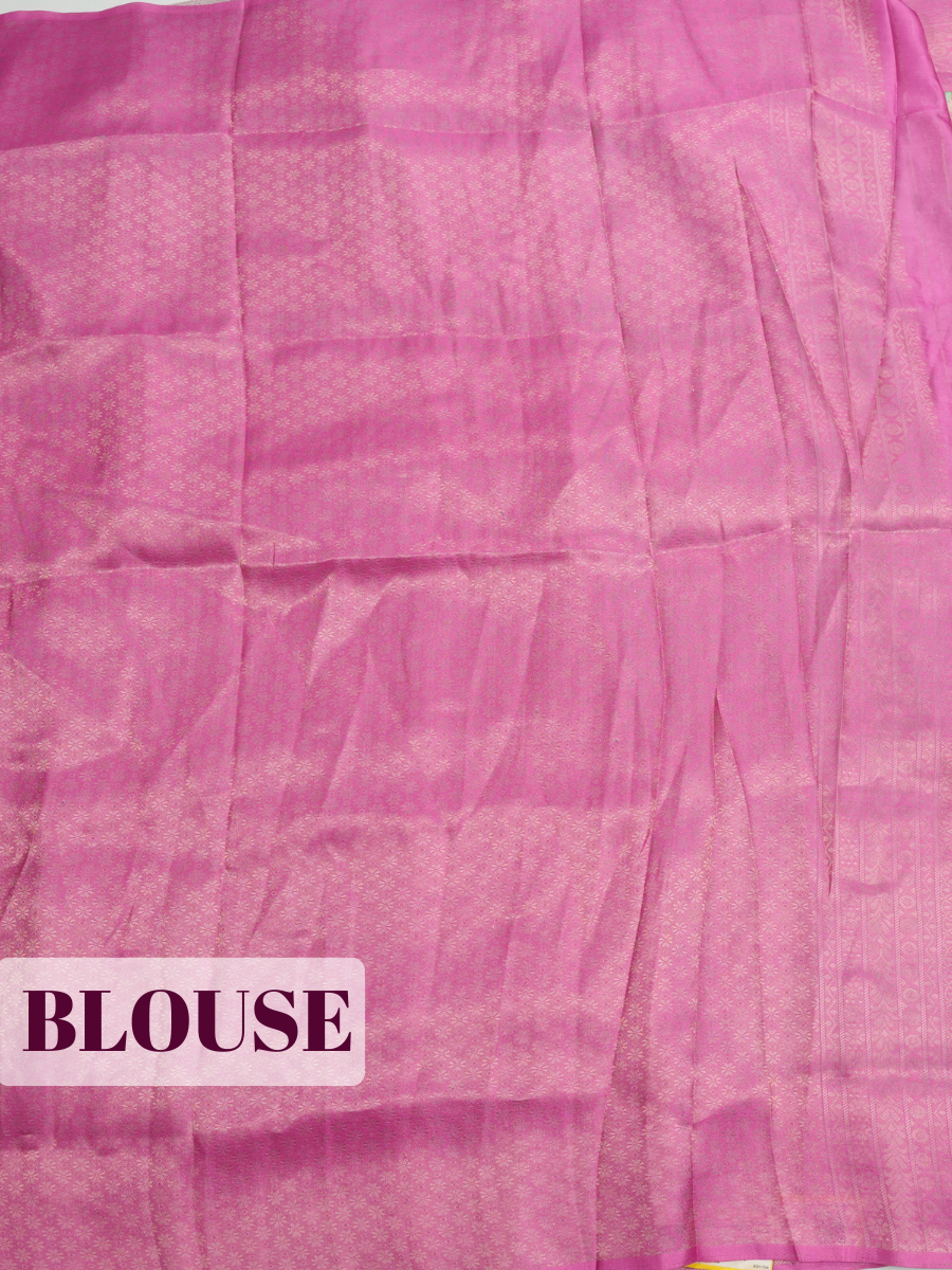 Green Bangalore Sof Silk Saree with Brocade Woven Border