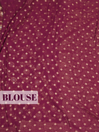 Burgundy Fancy Georgette Saree with Traditional Woven Zari Leaf Border