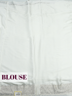 White Fancy Saree with Delicate Stonework and Scalloped Embroidered Border