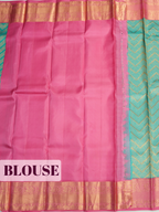 Blue Kanchivaram Saree with Classic Bird Zari Border