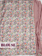 Rosewood Pink Satin Fancy Saree with Half-and-Half Floral Cutwork Border