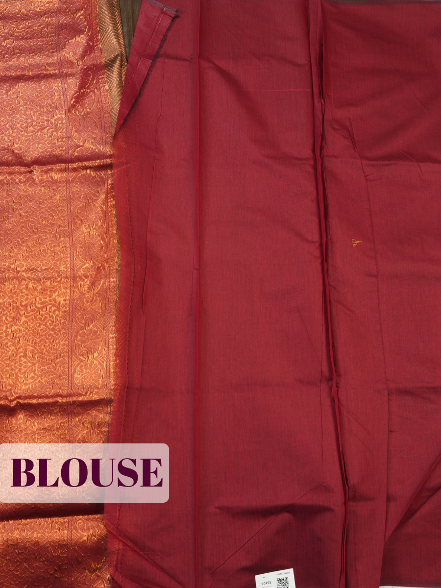 Copper Sico Saree Saree with Borderless Finish
