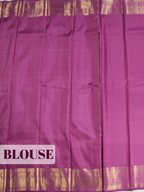 Purple Pure Kanchipuram Saree with Traditional Design Border