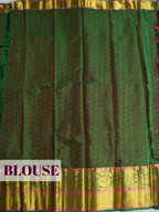 Red Semi Silk Saree with Broad Contrast Wide Ornate Zari Border