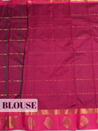 Green Bangalore Semi Silk Saree with Paisley Motif Zari Border