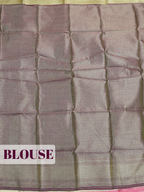 Pista Green Kota Zari Saree with Chevron Zari Border
