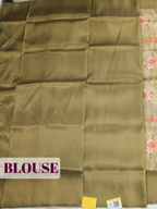 Olive Green Bangalore Sof Silk Saree with High-Shine Zari Border