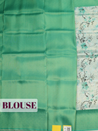 Green Bangalore Sof Silk Saree with Brocade Woven Border