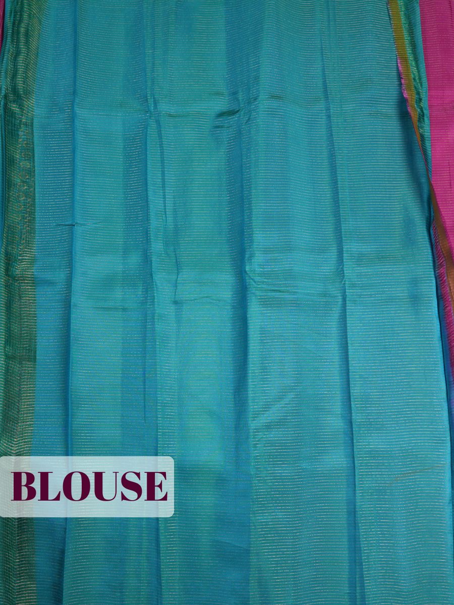 Purple Pure Kanchipuram Saree with No Border
