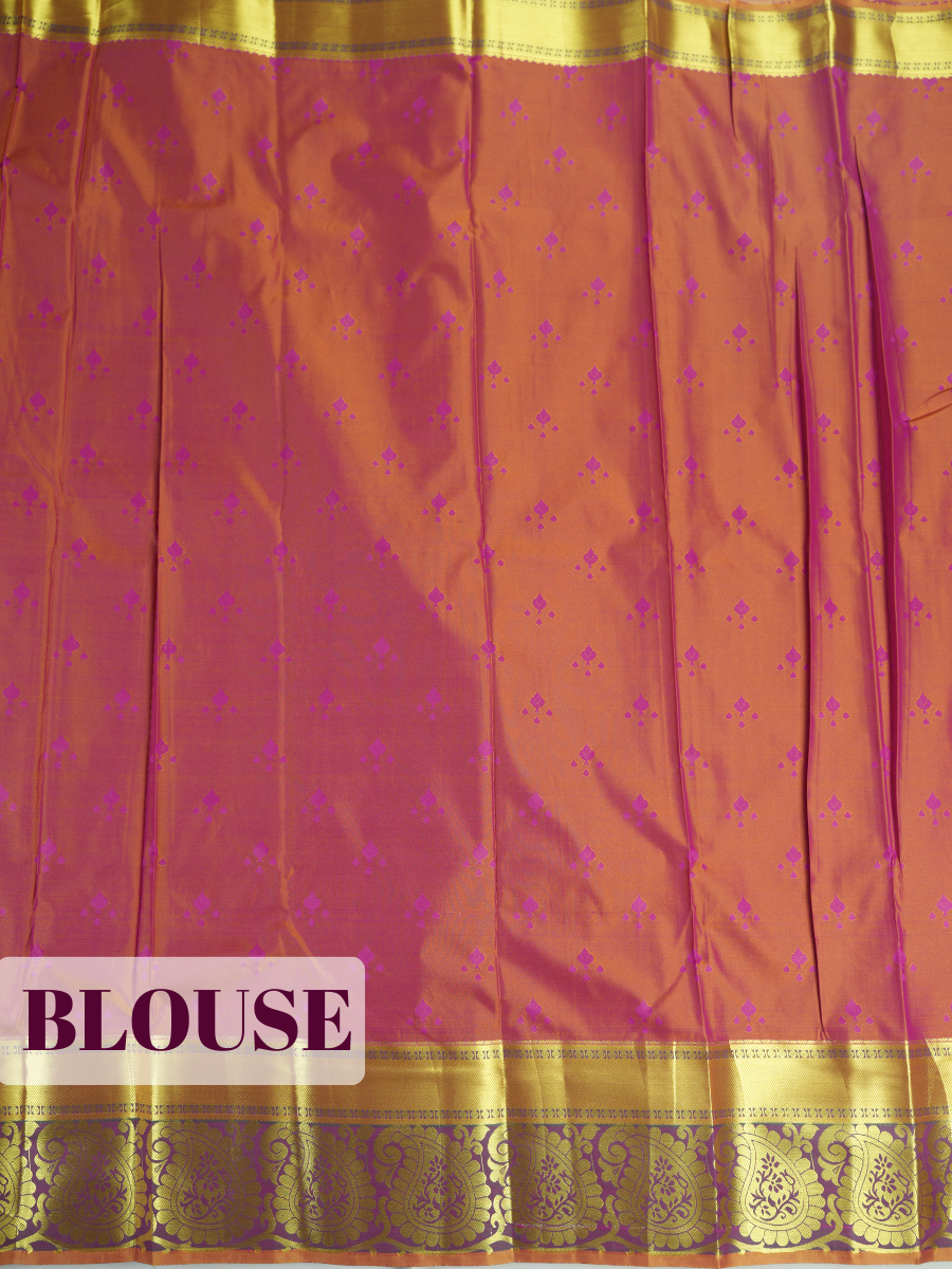 Yellow Tissue Brocade Semi Silk Saree