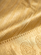 Olive Green Antique Gold Zari Silk Saree