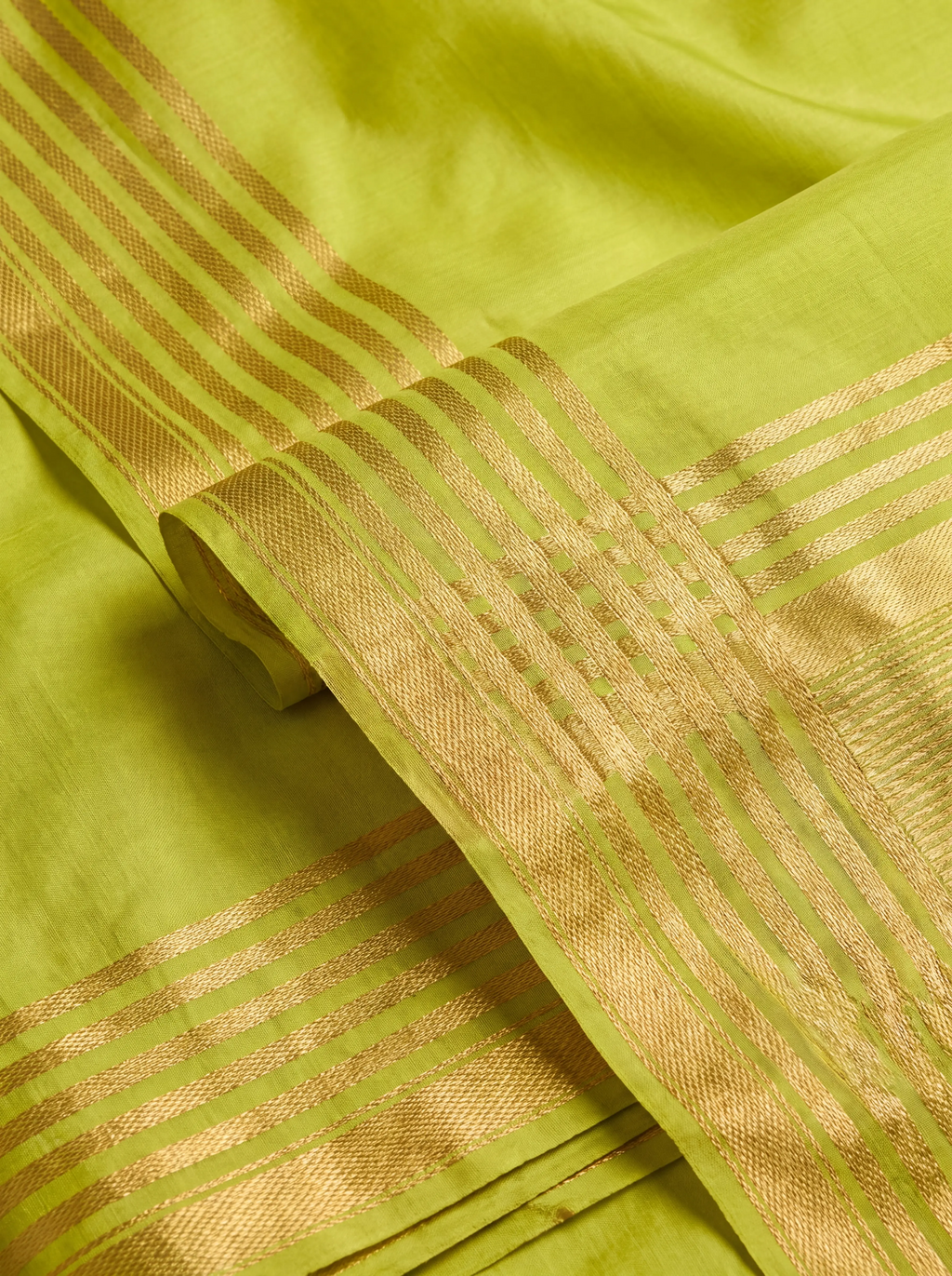 Pista Green Gold Zari  Mysore Silk Saree