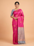 Magenta Pink Semi Soft Silk Saree
