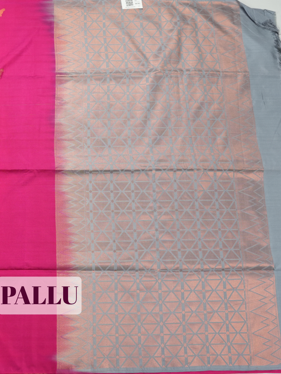 Magenta Pink Semi Soft Silk Saree