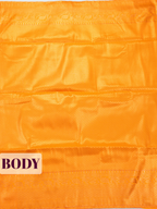 Marigold Orange Semi Soft Silk Saree with Floral Mango Border