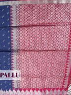 Navy Blue Semi Soft Silk Saree with Meenakari Zari Border