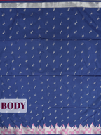 Navy Blue Semi Soft Silk Saree with Meenakari Zari Border