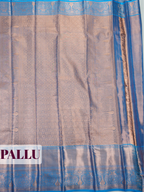 Blue Pure Tissue Silk Saree with Diamond and Floral Weave