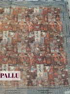 Brown Semi Organza Saree with Wavy Sequin