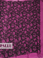 Black Pure Chiffon Saree with Borderless Design
