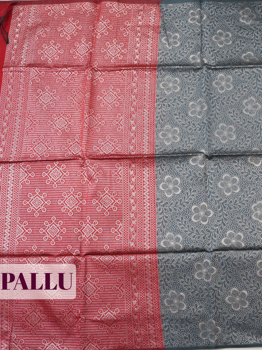 Blue Sico Saree Saree with Borderless Finish