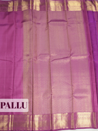 Purple Pure Kanchipuram Saree with Traditional Design Border
